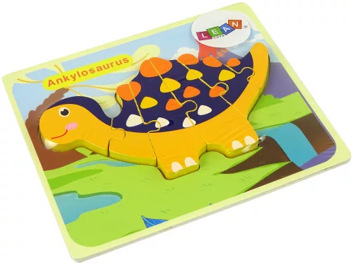 Fa kirakós dinoszauruszok Triceratops Ankylosaurus narancs