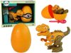 Dinosaur Tyrannosaurus Rex készlet Egg DIY csavarhúzóval, narancs