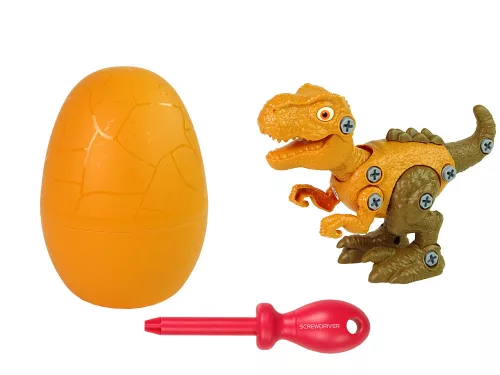 Dinosaur Tyrannosaurus Rex készlet Egg DIY csavarhúzóval, narancs