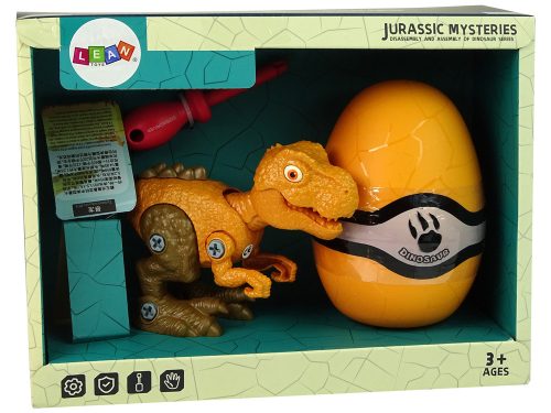 Dinosaur Tyrannosaurus Rex készlet Egg DIY csavarhúzóval, narancs