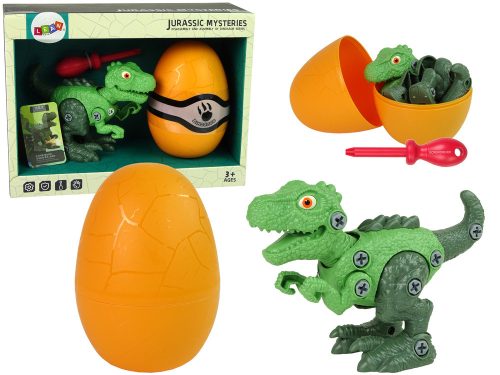 Dinosaur Tyrannosaurus Rex készlet Egg DIY csavarhúzóval, zöld
