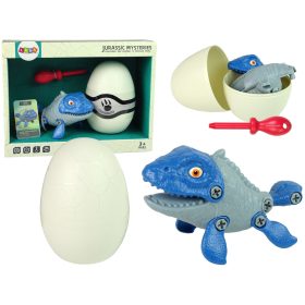 Dinosaur Mosasaur készlet Egg DIY csavarhúzóval, kék