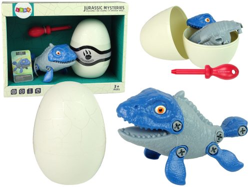 Dinosaur Mosasaur készlet Egg DIY csavarhúzóval, kék