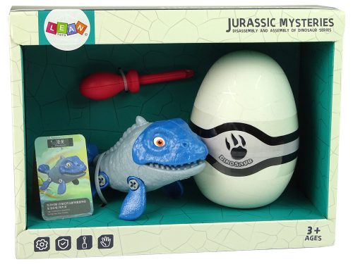 Dinosaur Mosasaur készlet Egg DIY csavarhúzóval, kék