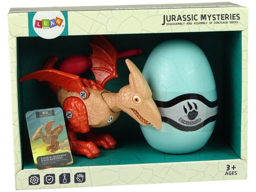 Dinosaur Pterodactyl készlet tojással, barkácsolással piros csavarhúzóval