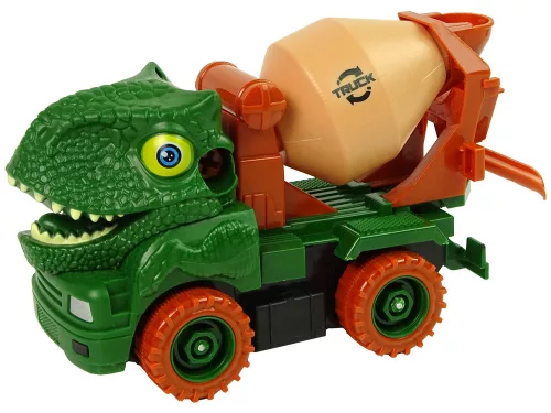 Beton teherautó dinoszaurusz lebontó zöld tartozékok