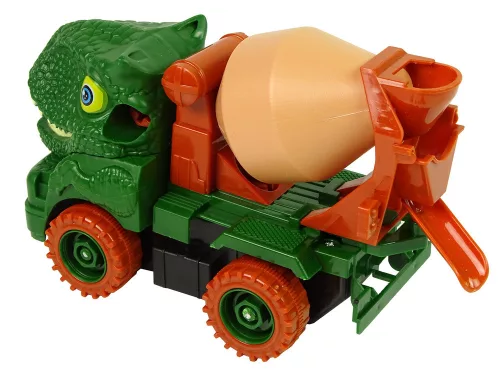 Beton teherautó dinoszaurusz lebontó zöld tartozékok