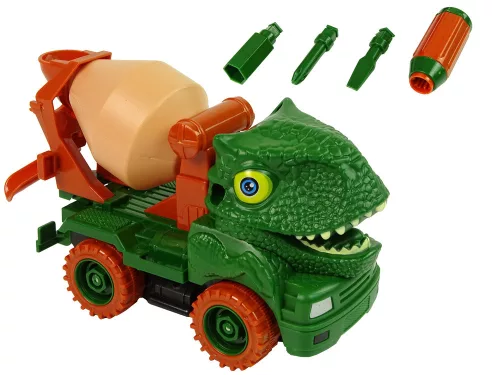 Beton teherautó dinoszaurusz lebontó zöld tartozékok