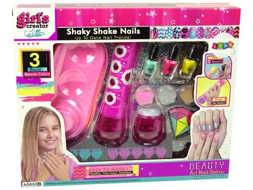 Körömfestő készlet Körömcsillám adagoló körömlakk matricák