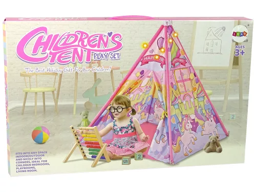 Gyermek világító sátor Unicorn póni rózsaszín