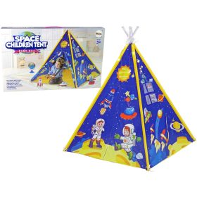 Sátor gyerekeknek Fényeffektusok Space Rockets Stars Blue
