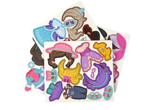 Mágneses kirakós könyv Öltöztetős jelmezek