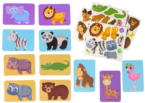 Mágneses kirakós könyv Állatok Kirakó Krokodil Majom