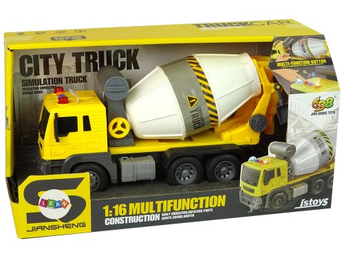 Betonkeverő sárga forgó vödör hanglámpák