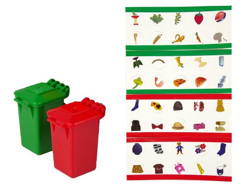 Szemétszállító teherautó súrlódásos meghajtás hangeffektek narancssárga 1:16 szegregáció