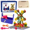 Építőelemek készlet Szerszámosládában + Elemes csavarhúzó DIY TOOL BOX