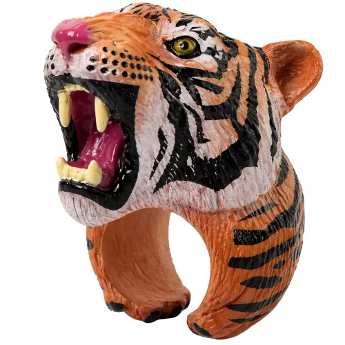 Ring on Hand Educational Animals Bengáli Tigris