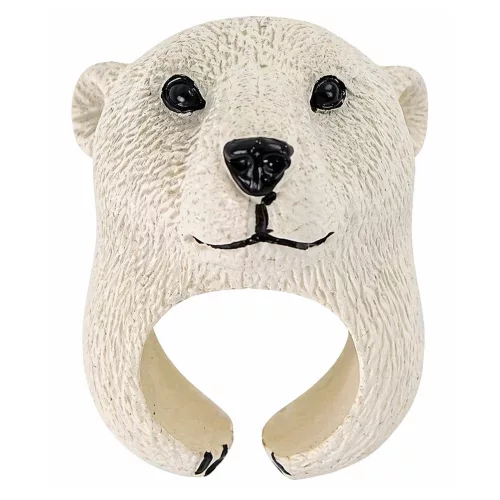 Hand Ring oktatási állatok medve fehér