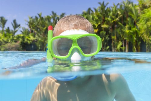 Búvárkészlet, maszk, légzőcső, uszonyos zöld Bestway 25019