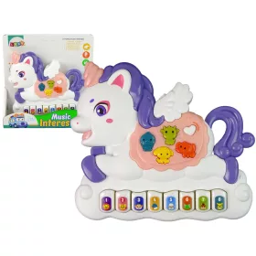   Interaktív Piano Unicorn Sound Animals Sounds Dallamok Fehér