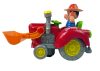 Interaktív traktor-kotrógép akkumulátoros zenei fények