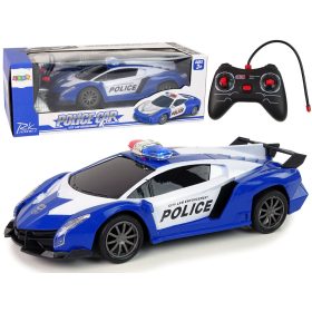  Police Racing Car Police Vehicle 1:16 LED Lights Távirányítós KÉK