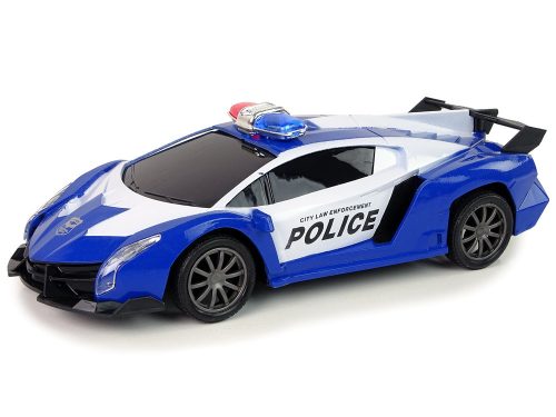 Police Racing Car Police Vehicle 1:16 LED Lights Távirányítós KÉK