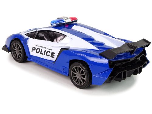Police Racing Car Police Vehicle 1:16 LED Lights Távirányítós KÉK