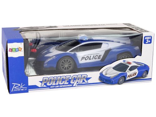 Police Racing Car Police Vehicle 1:16 LED Lights Távirányítós KÉK