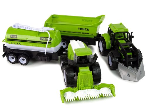 Farm Vehicle Set Tractor Harvester Tartályos Félpótkocsi