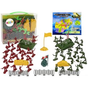 Nagy katonai készlet katonák tankok