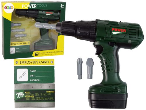 Barkácsoláshoz használható zöld akkumulátoros fúró