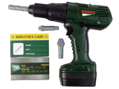 Barkácsoláshoz használható zöld akkumulátoros fúró