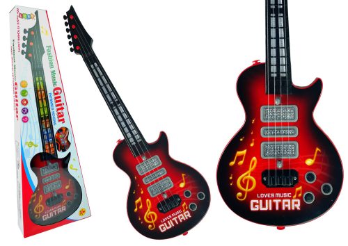 Elektromos gitár csillag húrok színes diódák piros