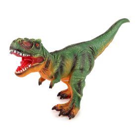   Nagy dinoszaurusz figura Tyrannosaurus Rex zöld és narancssárga hang 60 cm hosszú