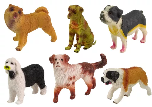 Kutyafigurák készlete Dogs of Breeds, 6 elem
