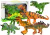 Dinoszaurusz figurák modellek készlete, 6 darab, kiegészítők