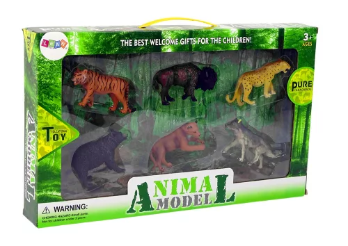 Afrikai erdei állatok figurakészlet medvetigris