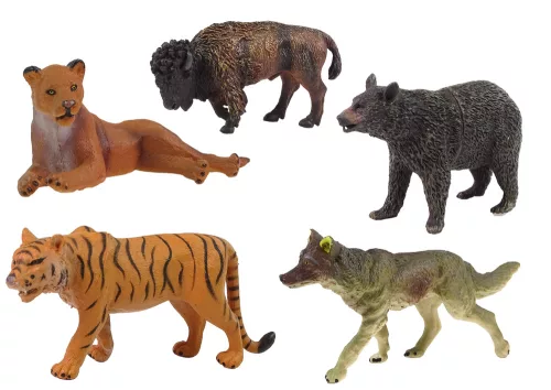 Afrikai erdei állatok figurakészlet medvetigris