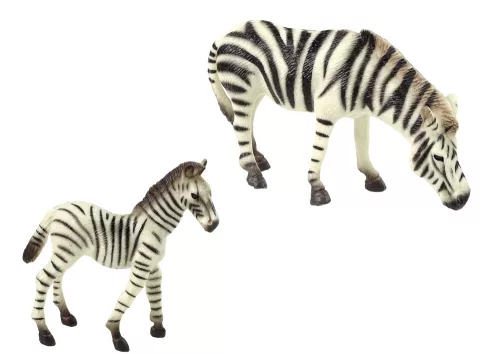 2 darabos zebrafigura szett fiatal világállatokkal