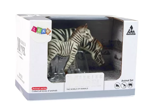 2 darabos zebrafigura szett fiatal világállatokkal