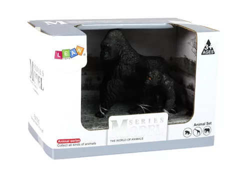2 db Gorilla figurából álló készlet, Animals of the World sorozat