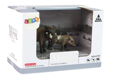 2 figurából álló készlet Afrikai varacskos disznó fiatal állatokkal a World Series-ből