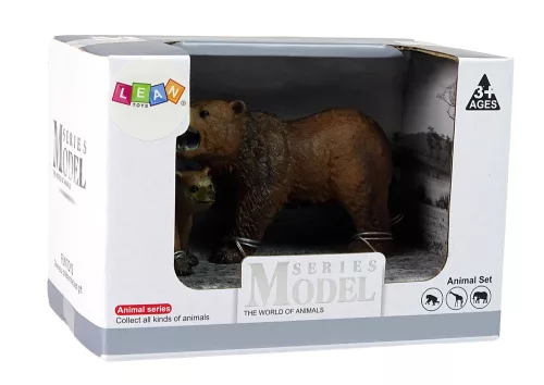 2 db figurás készlet Grizzly medve kölyökkel
