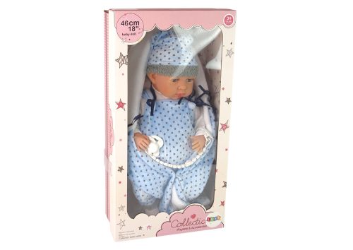 Baby Doll 46 cm kék Dummy Star takaró