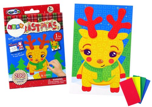 DIY színes mozaik karácsonyi rénszarvasfoltozó készlet