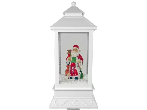 Karácsonyi dekoráció lámpás Santa White Carols fényekkel