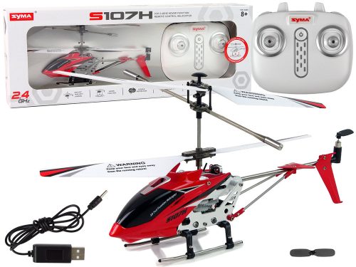 SYMA S107H 2.4G távirányítós helikopter piros