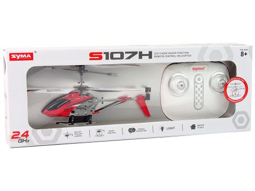 SYMA S107H 2.4G távirányítós helikopter piros