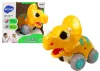 Dinoszaurusz a kerekeken sárga triceratops figura
